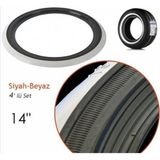 Karva Atlas Lyon Lastik Yanağı Beyaz - Siyah Yanak 14JANT