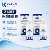 Karvel Medikal Aqua Oksijenli Su 100 Ml 2 Adet %3,875 Hidrojen Peroksit Antibakteriyel Çözelti