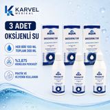 Karvel Medikal Aqua Oksijenli Su 100 Ml 3 Adet %3,875 Hidrojen Peroksit Antibakteriyel Çözelti