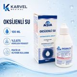 Karvel Medikal Aqua Oksijenli Su 100 Ml %3,875 Hidrojen Peroksit Antibakteriyel Çözelti