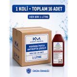Karvel Medikal Aqua Poviderm Povidon İyotlu Antiseptik Çözelti 1 Litre 16 Adet 1 Koli