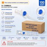 Karvel Medikal Mavi İntraket Branül Anjiokat 22G 0,90 25 Mm Enjeksiyon Portlu Kanatlı Steril 10 Kutu 1000 Adet