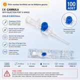 Karvel Medikal Mavi Intraket Branül (Anjiokat) 22G – 1 Kutu 100 Adet