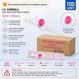 Karvel Medikal Pembe İntraket Branül Anjiokat 20G 1,10 32 Mm Enjeksiyon Portlu Kanatlı Steril 10 Kutu 1000 Adet