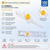 Karvel Medikal Sarı Intraket Branül (Anjiokat) – 1 Kutu 100 Adet