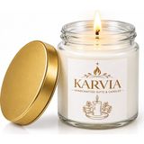 Karvia Kokulu 210 cc Cam Kavanoz Mum-El Yapımı - Beyaz - Japon Kiraz Çiçeği