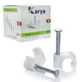 Karya 6 Numara Çelik Çivili 12 Mm Kroşe ( 100Lü Paket)( 4X6 Antigron Kablolar İçin)