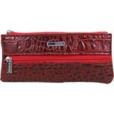 Karya Deri Unisex Anahtarlık Bozuk Para Cüzdanı 00520 - Kırmızı