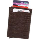 Karya Deri Unisex Mekanizmalı Kartlık Cüzdan 00600 - Kahverengi