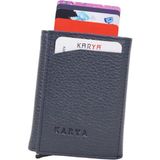 Karya Deri Unisex Mekanizmalı Kartlık Cüzdan 006000 - Gri - Gri