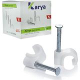 Karya Kroşe 5 Numara 10 mm Çelik Çivili 100'lü Paket 2x4 4x4 Kablolar İçin Kroşe Kablo Tutucu