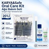Karya&safe Oral Care Kit Ağız Bakım Seti Süngerli Ağız Temizleme Seti 20'li (20 Paket)