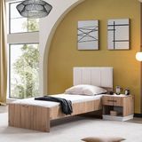 Karyola, Efes Başlıklı Karyola 90 x 190 - Krem - 90 x 190 cm