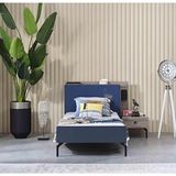 Karyola-Komodin Urlu Denim 90418 İnovasyon Model Kayın Torna Kalite Yüksek Ayak