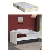 Karyola, Soft Çekmeceli Karyola 90X200 - Beyaz-Gri 1 Adet Comfort Yatak 90 X 200