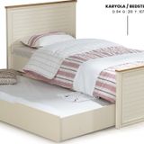 Karyola Ve Yavru Karyola URLU ARTE Model Beyaz Renk Yatak Dahil İtinal paket Kar-go