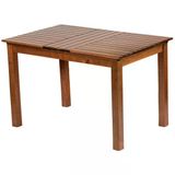 Kaş 80X120 Sabit Ayaklı Ahşap Bahçe Balkon Masası