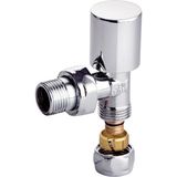 Kas Armatür 1/2″ Pex-B Bağlantılı Köşe Radyatör Vanası Krom