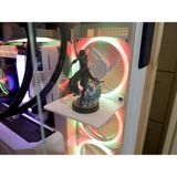 Kasa Içi Figür Rafı 120X90 mm Oyun Pc Aksesuarı, Masaüstü Bilgisayar Fan Standı Figür - Beyaz - 120 x 90 mm
