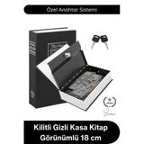 #Kasa Kilitli Gizli Kasa Kitap Görünümlü Sözlük Kumbara Para Takı Evrak Saklama Kutusu Anahtarlı Çelik Bölmeli Güvenlik