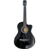 Kasa Siyah Renk Klasik Gitar - 4/4 Boy Öğrenci Gitarı Kılıf ve Pena Hediye !