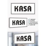 Kasa Yazılı Beyaz Mdf Kapı Levhası