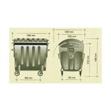 Kasataş 1100LT Metal Çöp Konteyneri 110KG 880 Adrese Teslim