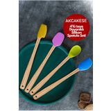 Kaşbaşı Home 4'lü Isıya Dayanıklı Silikon Spatula Seti Silikon Mutfak Seti Renkli Kaşık Spatula Seti