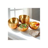 Kaşbaşı Home 6'Lı Gold Kase Paslanmaz Çelik Çorba ,Salata, Meyve ve Çerezlik Kasesi