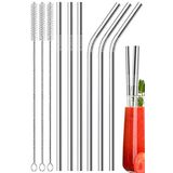 Kaşbaşı Home 9 Parça Metal Pipet Seti Paslanmaz Çelik Pipet Ve Çubuk Pipet Temizleme Fırçası - 1054204183082