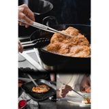 Kaşbaşı Home Pratik Cımbız Maşa Pişirme Cımbızı Çelik Maşa 30 cm Profesyonel Şef Cımbızı