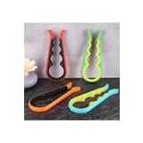 Kaşbaşı Home Pratik Kavanoz Kapağı Açacak / 4 Boğum 8 Kademeli Şişe Kapak Açacağı Silikon Kaydırmaz 4 Ayrı Boyda
