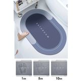 Kaşbaşı Home Su Emici Paspas Şık Tasarım Abdest Paspası Kaymaz Taban Diyatom 40*60 Cm Oval Paspas