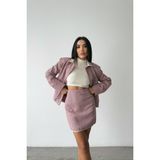 Kaşe Kısa Etek - Pembe