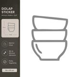 Kase Mat Gri Dekoratif Folyo Sticker 14X14 Cm