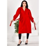 Kaşe Mont - 2XL - Kırmızı