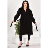 Kaşe Mont - 2XL - Siyah