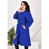 Kaşe Mont - XL - Mavi