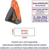 Kaşeciniz Trodat 9411 Cep Kaşe Turuncu Makine Mavi Mürekkep