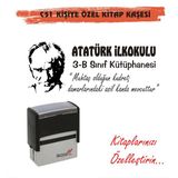 Kaşem Atatürk Temalı Kişiye Özel Kitap Mühürü Kitap Kaşesi C51