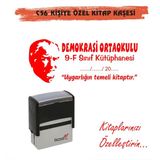 Kaşem Atatürk Temalı Kişiye Özel Kitap Mühürü Kitap Kaşesi C56