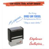 Kaşem Atatürk Temalı Kişiye Özel Kitap Mühürü Kitap Kaşesi C59