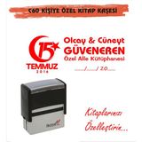 Kaşem Atatürk Temalı Kişiye Özel Kitap Mühürü Kitap Kaşesi C60