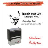 Kaşem Atatürk Temalı Kişiye Özel Kitap Mühürü Kitap Kaşesi C62