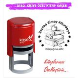 Kaşem Kişiye Özel Yuvarlak Otomatik Kitap Kaşesi D150 - Siyah - Kaşe Gövde Rengi