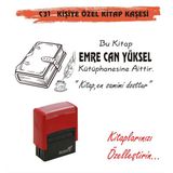 Kaşem Kitap Kurtlarına ve Kişiye Özel Kitap Mühürü Kitap Kaşesi C31