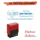 Kaşem Kitap Kurtlarına ve Kişiye Özel Kitap Mühürü Kitap Kaşesi C33 - Siyah