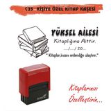 Kaşem Kitap Kurtlarına ve Kişiye Özel Kitap Mühürü Kitap Kaşesi C35