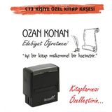 Kaşem Öğretmenlere ve Kişiye Özel Kitap Mührü Kitap Kaşesi C73