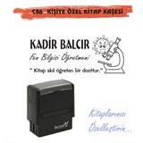 Kaşem Öğretmenlere ve Kişiye Özel Kitap Mühürü Kitap Kaşesi C86